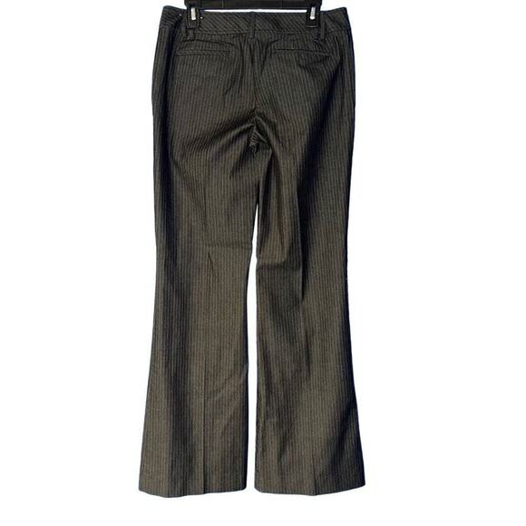 Ann Taylor LOFT dark gray pinstripe wide dress jeans 8L - Picture 1 of 5